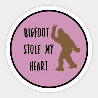 Bigfoot Stole My Heart Lilac Sticker